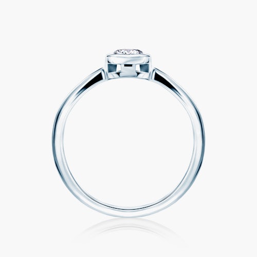 Pierścionek zaręczynowy SAVICKI: białe złoto, diament